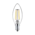 Philips MASTER Value LED Kerze E14 Fadenlampe Klar 3.4W 470lm - 927 | Höchste Farbwiedergabe - Dimmbar – Ersatz für 40W