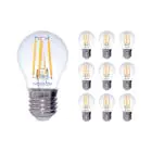 Mehrfachpackung 10x Noxion Lucent LED E27 Birne Fadenlampe Klar 4.5W 470lm - 827 Extra Warmweiß | Dimmbar - Ersatz für 40W