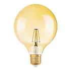 Osram Vintage 1906 LED E27 Globe Fadenlampe Gold 125mm 6.5W 650lm - 824 Extra Warmweiß | Dimmbar - Ersatz für 50W